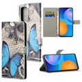 Štýlová séria Motorola Edge 20 Pro Wallet Case - Blue Butterfly