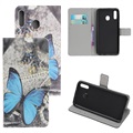 Séria štýlov Samsung Galaxy A20E Puzdro - Blue Butterfly