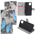 Štýlová séria iPhone 11 Pase Wallet - Blue Butterfly