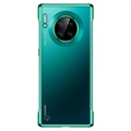 Sulada Plating Framless Huawei Mate 30 Cover - Green / Transparent