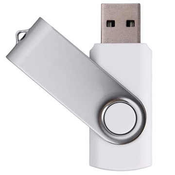 Otočný dizajn USB 2.0 typu A 480 Mbps Flash Drive - 32 GB - biela