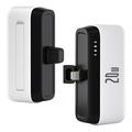 T160 Mini Portable Lightning Power Bank - PD 20W, 5000mAh - biela