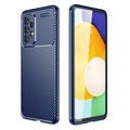 Chrobákové uhlíkové vlákno Samsung Galaxy A53 5G puzdro - modrá