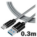 Taktické rýchle nabíjacie lano nabíjania - USB -A/USB -C - 0,3 m