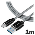 Taktické rýchle nabíjacie lano nabíjania - USB -A/USB -C - 1 m