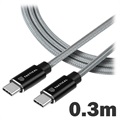 Taktické rýchle nabíjacie lano nabíjania - USB -C/USB -C - 0,3 m