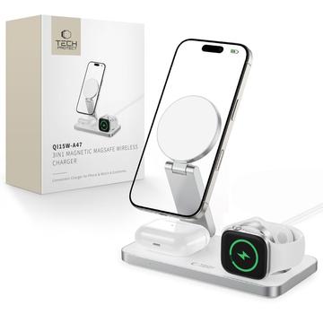 Tech-Protect QI15W-A47 3-in-1 Foldable MagSafe Wireless Charger