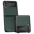 Textúrovaný Samsung Galaxy Z Flip3 5G Hybrid Case - Green