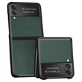 Textúrovaný Samsung Galaxy Z Flip3 5G Hybrid Case - Green