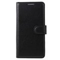 Huawei P10 textúrované puzdro na peňaženku - čierna