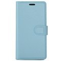 Huawei P10 textúrované puzdro peňaženky - modrá