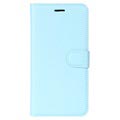 Huawei Honor 9 Puzdro pre peňaženku s textúrou - svetlo modrá