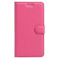 iPhone 7/8/SE (2020)/SE (2022) textúrované puzdro na peňaženku - horúca ružová