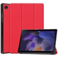 Tri -násobná séria Samsung Galaxy Tab A8 10.5 (2021) Folio Case - Red