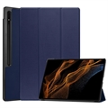 Samsung Galaxy Tab S9 Ultra Tri-Fold Series Smart Folio puzdro – Modrá