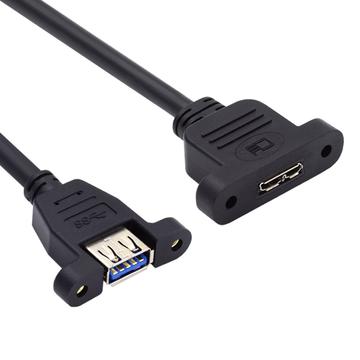 U3-083-AF 50 cm predlžovací kábel USB 3.0 typu A samica na Micro 3.0 typu B samica so skrutkou 5 Gb/s