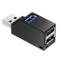 USB 3,0 Hub Splitter 1x3 - 1x USB 3,0, 2x USB 2.0 - čierna