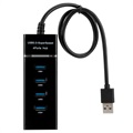 Universal 4 -Port SuperSpeed ​​USB 3.0 Hub - Čierna