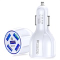 Universal 5XUSB Fast Car Charger - QC3.0 - Biela