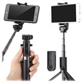Universal 3-in-1 Bluetooth Selfie Stick s statívom-čierna