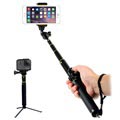 Univerzálne rozšíriteľné selfie palice a Bluetooth Camera Shutter H611 - čierna