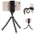 Univerzálny flexibilný stojan na statív smartfónov - 60 - 85 mm - čierna
