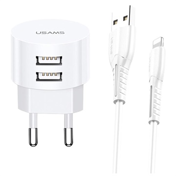 USAMS CC081 T20 Dual -Port Fast Travel Charger - White