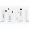 Usams US-LB001 Slúchadlá Bluetooth s nabíjacím puzdrom - biele