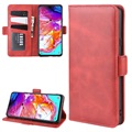 Samsung Galaxy A20S peňaženka s magnetickým uzáverom - červená