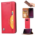 Samsung Galaxy S10 peňaženka s funkciou stojana - červená