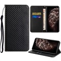 Samsung Galaxy S22 5G Pase Peňaženka - uhlíkové vlákno - čierna
