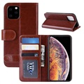 puzdro na peňaženku iPhone 11 Pro Max s magnetickým uzáverom - hnedá