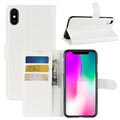 puzdro na peňaženku iPhone XR s magnetickým uzavretím - biela