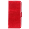 iPhone 15 Peňaženka s Magnetickým Uzáverom - Červená