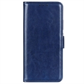 iPhone 15 Peňaženka s Magnetickým Uzáverom - Modrá