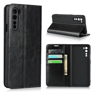 OnePlus Nord Wallet Leather puzdro s Kickstandom - čierna