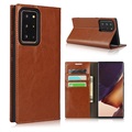 Samsung Galaxy Note20 Ultra Wallet Leather puzdro s Kickstandom - hnedá