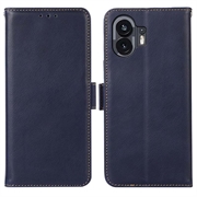Nothing Phone (2) Kožené Puzdro na Peňaženku s RFID - Modrá