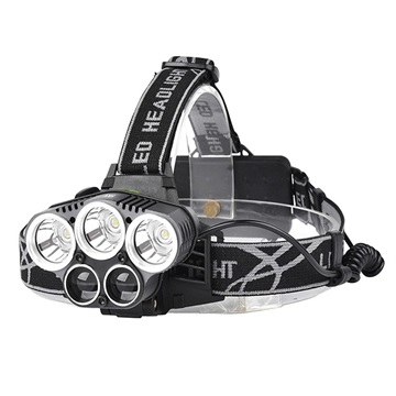 Water Resistant Super Bright LED Headlamp 5000LM - 3x T6, 2x XPE (Open Box - Bulk)
