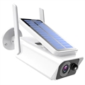 Vodotesná Bezpečnostná Kamera na Solárny Pohon ABQ-Q1 - Biely