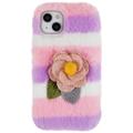 3D Plush Chlpatá zima iPhone 14 Plus TPU Puzdro