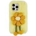 3D Plush Chlpatá zima iPhone 14 Pro Max TPU Puzdro