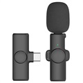 Bezdrôtový Lavalier / Lafel Microfón K2 - USB -C - Čierna