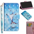 Séria Wonder Series Samsung Galaxy A21S Pase Wallet - Blue Butterfly