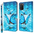 Séria Wonder Series Samsung Galaxy A03S Pase Wallet - Blue Butterfly