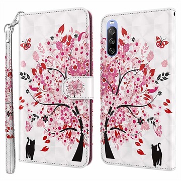Wonder Series Sony Xperia 10 III, Xperia 10 III Lite Wallet Case - Kvitnúci strom