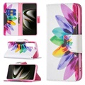 Séria Wonder Series Samsung Galaxy S22 5G Pase Wallet - Flower