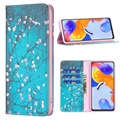 Wonder Series Xiaomi Redmi 10c Pase Wallet - Biele kvety