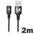 Dátový a nabíjací kábel Wozinsky - USB-A/Lightning - 2m - čierny