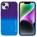 TPU Puzdro X-Level Rainbow na iPhone 14 - Modrá / Fialová